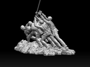 Marine Corps War Memorial 3D Print Model