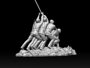 Marine Corps War Memorial 3D Print Model