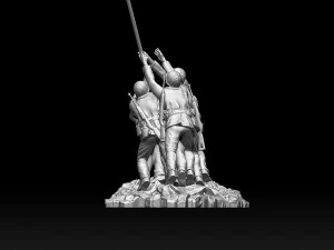 Marine Corps War Memorial 3D Print Model
