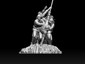 Marine Corps War Memorial Modello di stampa 3D