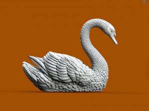 白鳥 3Dプリントモデル