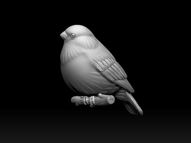 Bullfinch Model do druku 3D .c4d .max .obj .3ds .fbx .stl .blend 