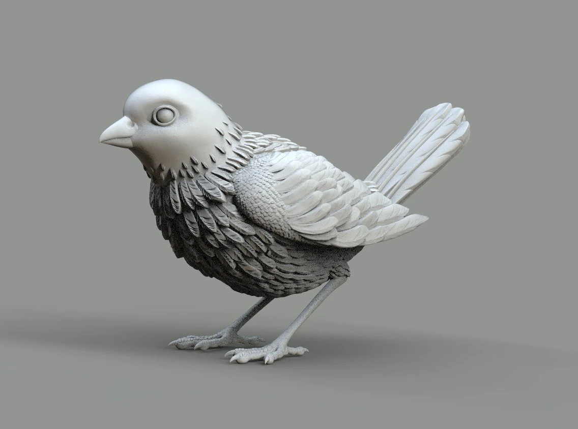 P&aacute;ssaro Modelo de Impressão 3D .c4d .max .obj .3ds .fbx .stl .blend 