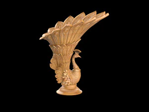孔雀 3Dプリントモデル