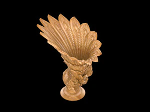 孔雀 3Dプリントモデル
