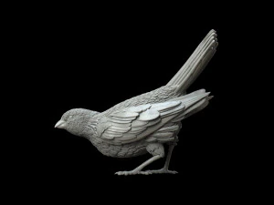 鳥 3Dプリントモデル