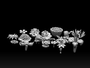 Flowers 3D Print Model