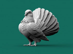 鳩 3Dプリントモデル