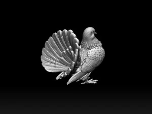 鳩 3Dプリントモデル