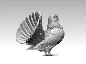 鳩 3Dプリントモデル
