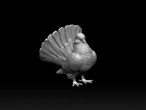 鳩 3Dプリントモデル