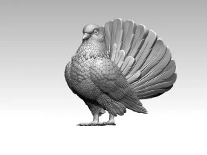 鳩 3Dプリントモデル