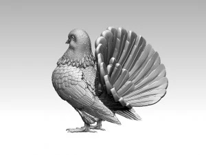 鳩 3Dプリントモデル