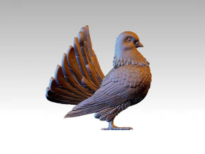 鳩 3Dプリントモデル