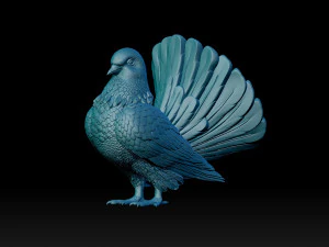 鳩 3Dプリントモデル