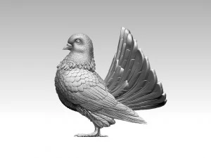 鳩 3Dプリントモデル