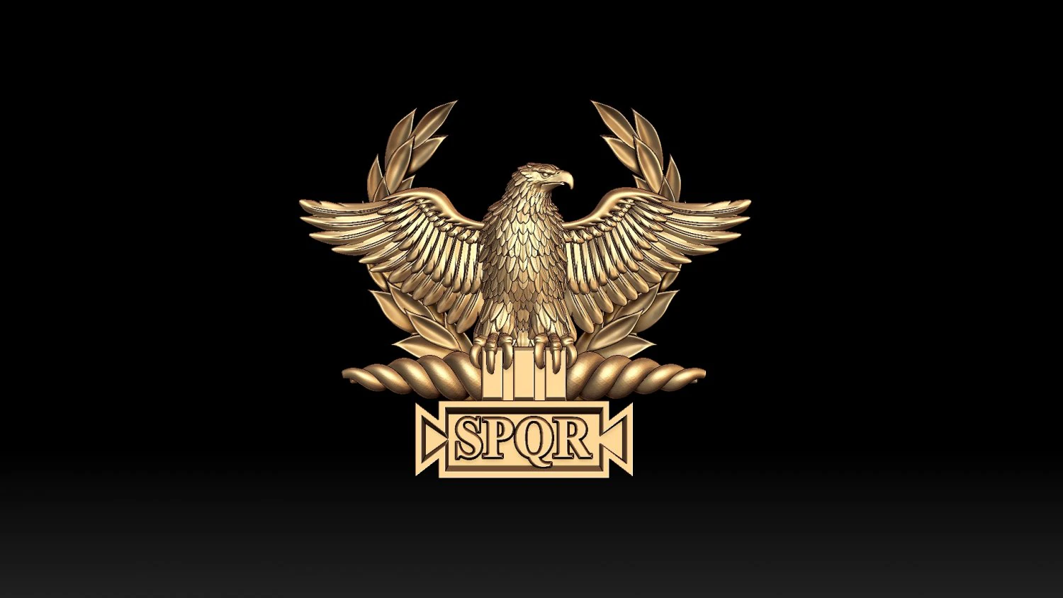 Roman Empire SPQR Emblem Ancient Roman Symbol STL Model for 3D Printing 3D Print Model .c4d .max .obj .3ds .fbx .stl .blend 