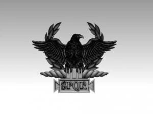 Roman Empire SPQR Emblem Ancient Roman Symbol STL Model for 3D Printing 3D Print Model