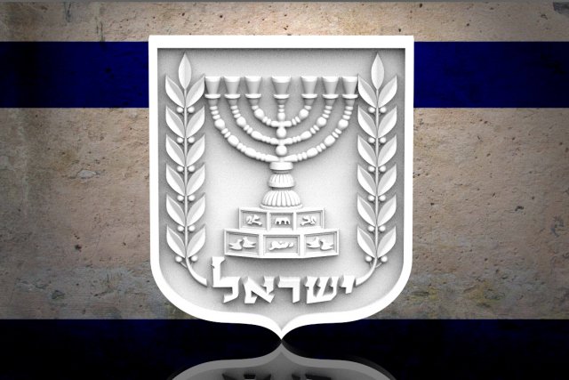 COAT OF ARMS OF ISRAEL 3D Print Model .c4d .max .obj .3ds .fbx .stl .blend 