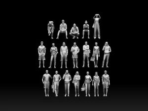 若者たち 3Dプリントモデル