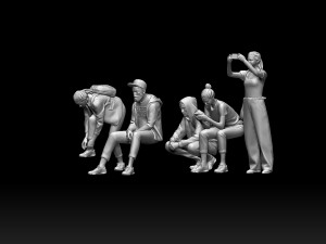 Young people 3D-printmodel