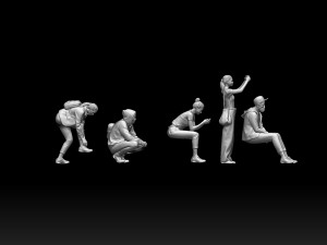 Young people 3D-Druckmodell