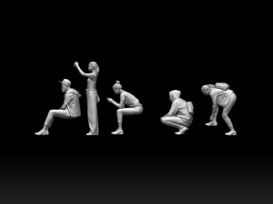 Young people 3D-Druckmodell