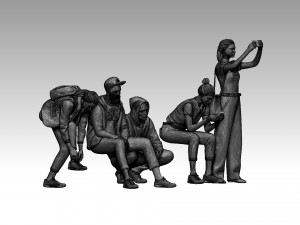 Young people 3D-Druckmodell
