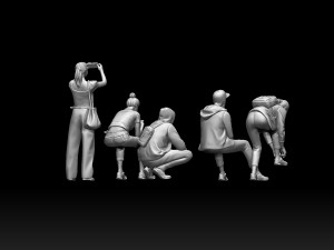 Young people 3D-Druckmodell
