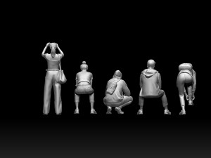 Young people 3D-Druckmodell