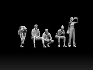 Young people 3D-Druckmodell