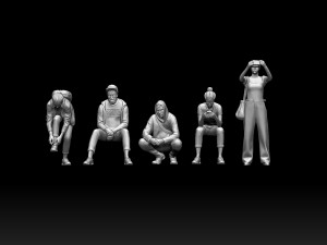 Young people 3D-Druckmodell