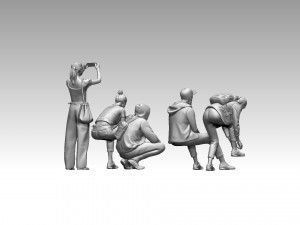 Young people 3D-Druckmodell