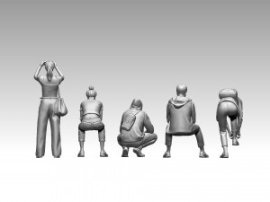 Young people 3D-Druckmodell