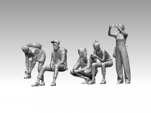 Young people 3D-Druckmodell