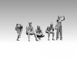 Young people 3D-Druckmodell