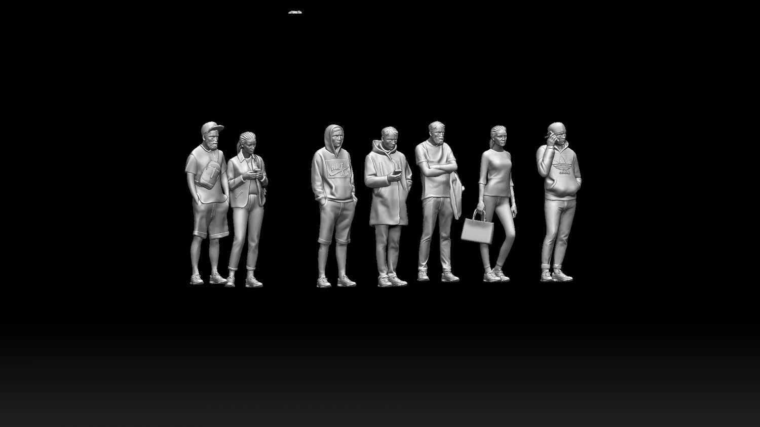 Young people 3D Print Model .c4d .max .obj .3ds .fbx .stl .blend 
