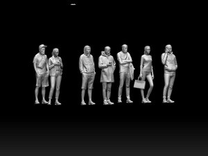 若者たち 3Dプリントモデル