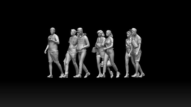 Young people Model Cetak 3D .c4d .max .obj .3ds .fbx .stl .blend