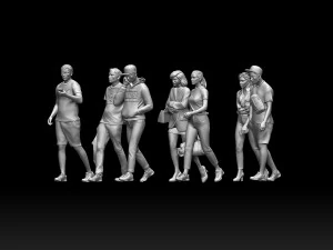 若者たち 3Dプリントモデル