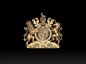 Coat of Arms of Great Britain 3D Print Model