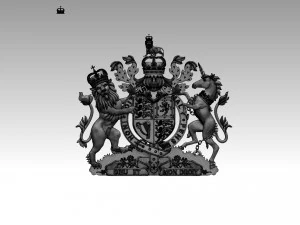 Coat of Arms of Great Britain 3D Print Model