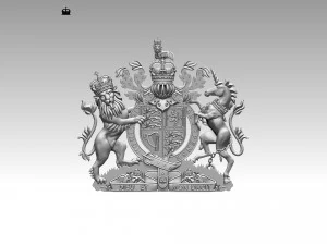 Coat of Arms of Great Britain 3D Print Model