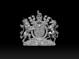 Coat of Arms of Great Britain 3D प्रिंट मॉडल