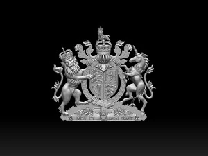 Coat of Arms of Great Britain 3D Print Model