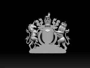 Coat of Arms of Great Britain 3D Print Model
