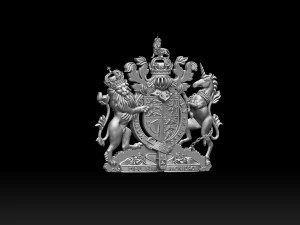 Coat of Arms of Great Britain 3D Print Model