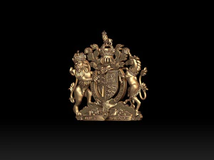 Coat of Arms of Great Britain 3D Print Model