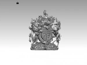 Coat of Arms of Great Britain 3D Print Model