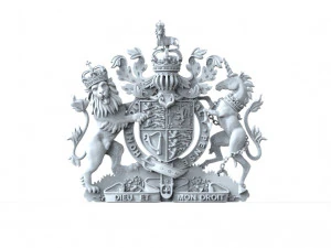 Coat of Arms of Great Britain 3D Print Model